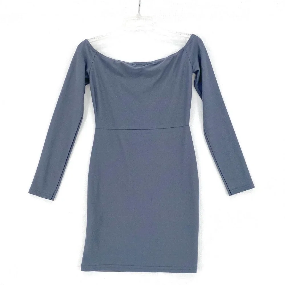 PrettyLittleThing Lace Up Bodycon Knit Mini Dress - Picture 4 of 6